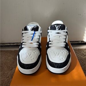 Louis Vuitton Monogram Black and White Sneakers